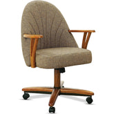 Chromcraft Bailey Collection CM127 Swivel Tilt Caster Casual Dining Chair With Vivacious Mocha