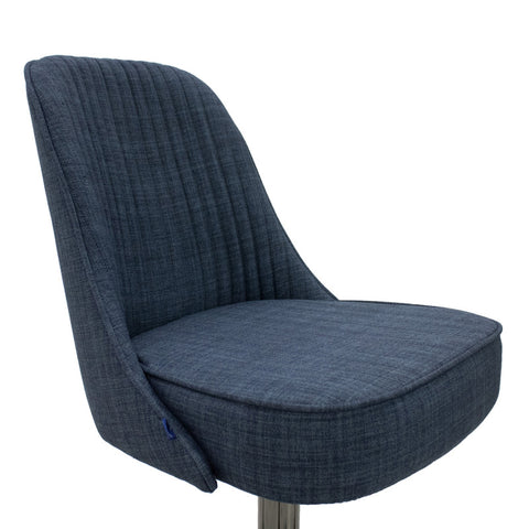 Chromcraft Dining™ CM500-R9909-KP01BN Upholstered Caster Chair with Vann Midnight Fabric: Make a Bold Statement In Your Dining Space