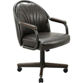 Chromcraft Medina Collection CM188 Swivel Tilt Caster Casual Dining Chair With Ivanhoe Bison PU Leather