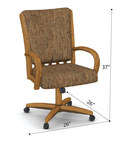 Chromcraft Baylor Collection CM177-C946 Caster Chair: Unleash the Swivel Symphony - A Chair that Dances with Your Comfort