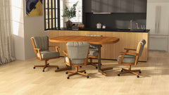 Cameron Collection CM178-C846 Caster Swivel Dining Chair | Chromcraft