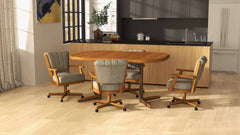 Cameron Collection CM178-C846 Swivel Tilt Dining Chair with Narrow Wood Caps