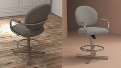 Chromcraft Astra Collection KM363-KS626 Swivel Tilt Counter Height Dining Stool