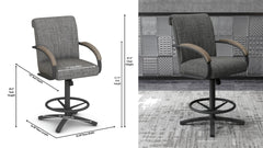 Chromcraft Easton Collection MM602-MS626 Swivel Tilt Counter Height Dining Stool