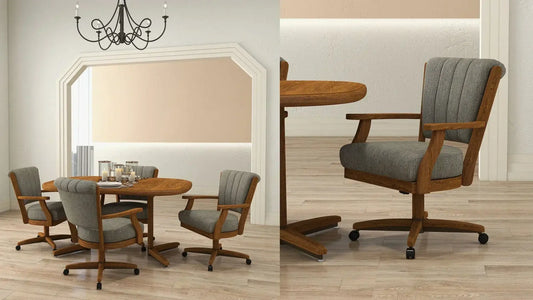 split image of photos of Chromcraft's Cameron Carlisle Dining Set