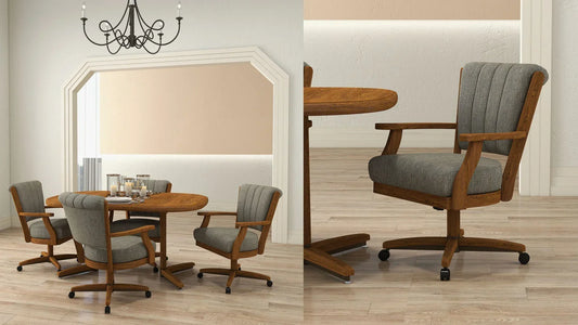 split image of photos of Chromcraft's Cameron Carlisle Dining Set