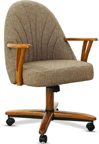 Chromcraft Bailey Collection CM127 Swivel Tilt Caster Casual Dining Chair With Vivacious Mocha