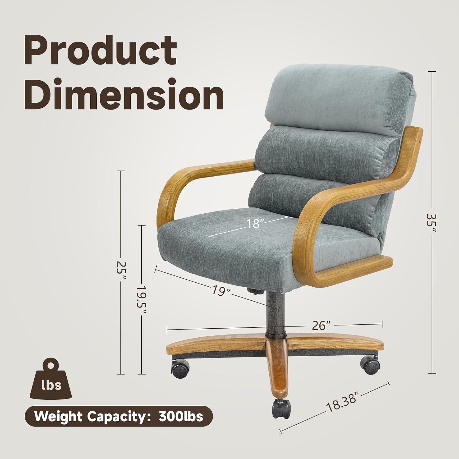 Chromcraft Nova Collection CM137 Swivel Tilt Caster Casual Dining Chair With Esmeralda Lake Fabric