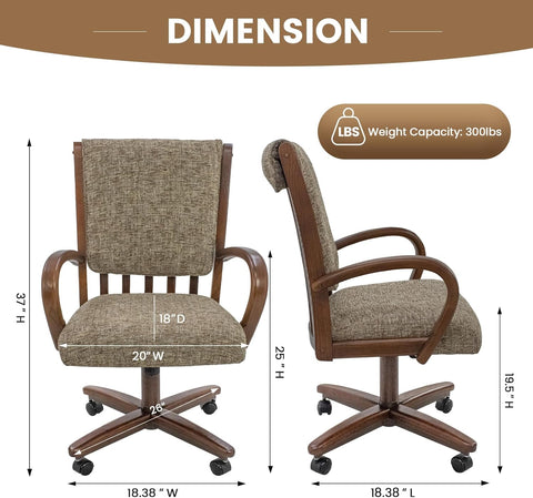 Chromcraft Baylor Collection CM177 Quick Shipping Chair (Ship in 2 Business Days) in Walnut Finish
