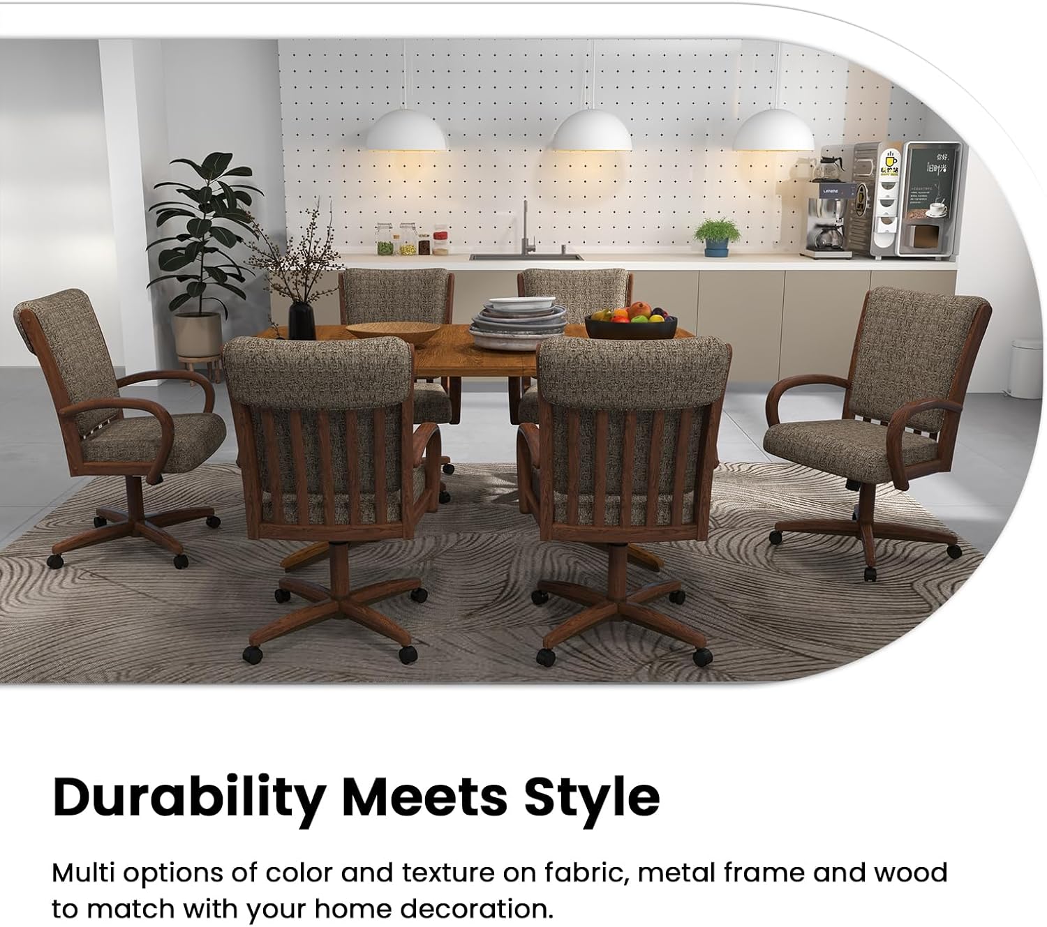 Chromcraft Baylor Collection CM177 Quick Shipping Chair (Ship in 2 Business Days) in Walnut Finish