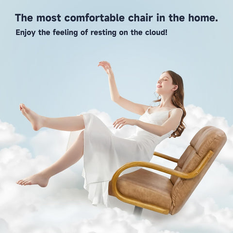 Ryland PU Leather Swivel-Tilt Caster Dining Chair
