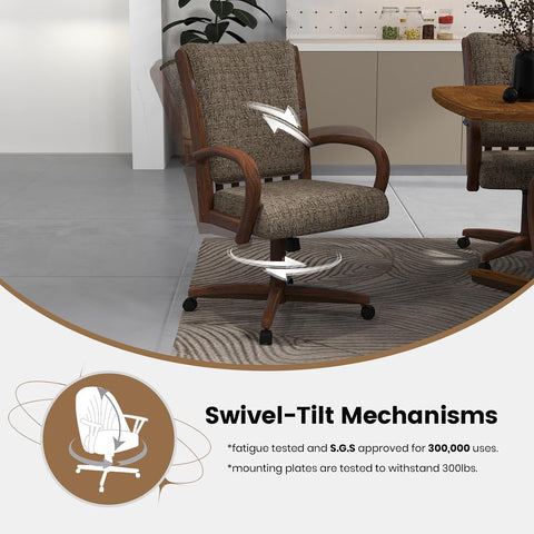 Chromcraft Baylor Collection CM177 Quick Shipping Chair (Ship in 2 Business Days) in Walnut Finish