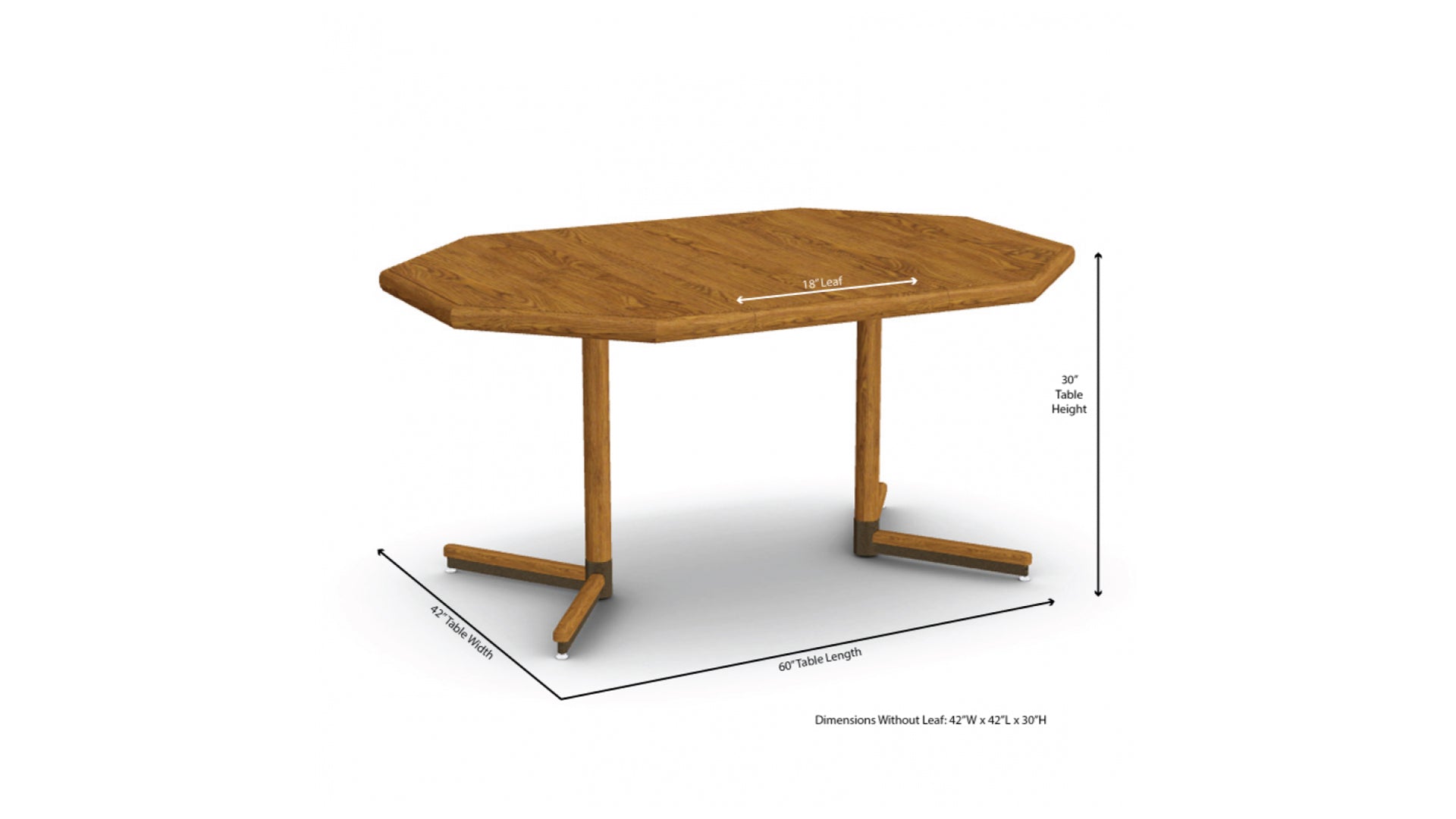 Hansford Collection CD154-C366 Extendable High Pressure Laminate Dining Table