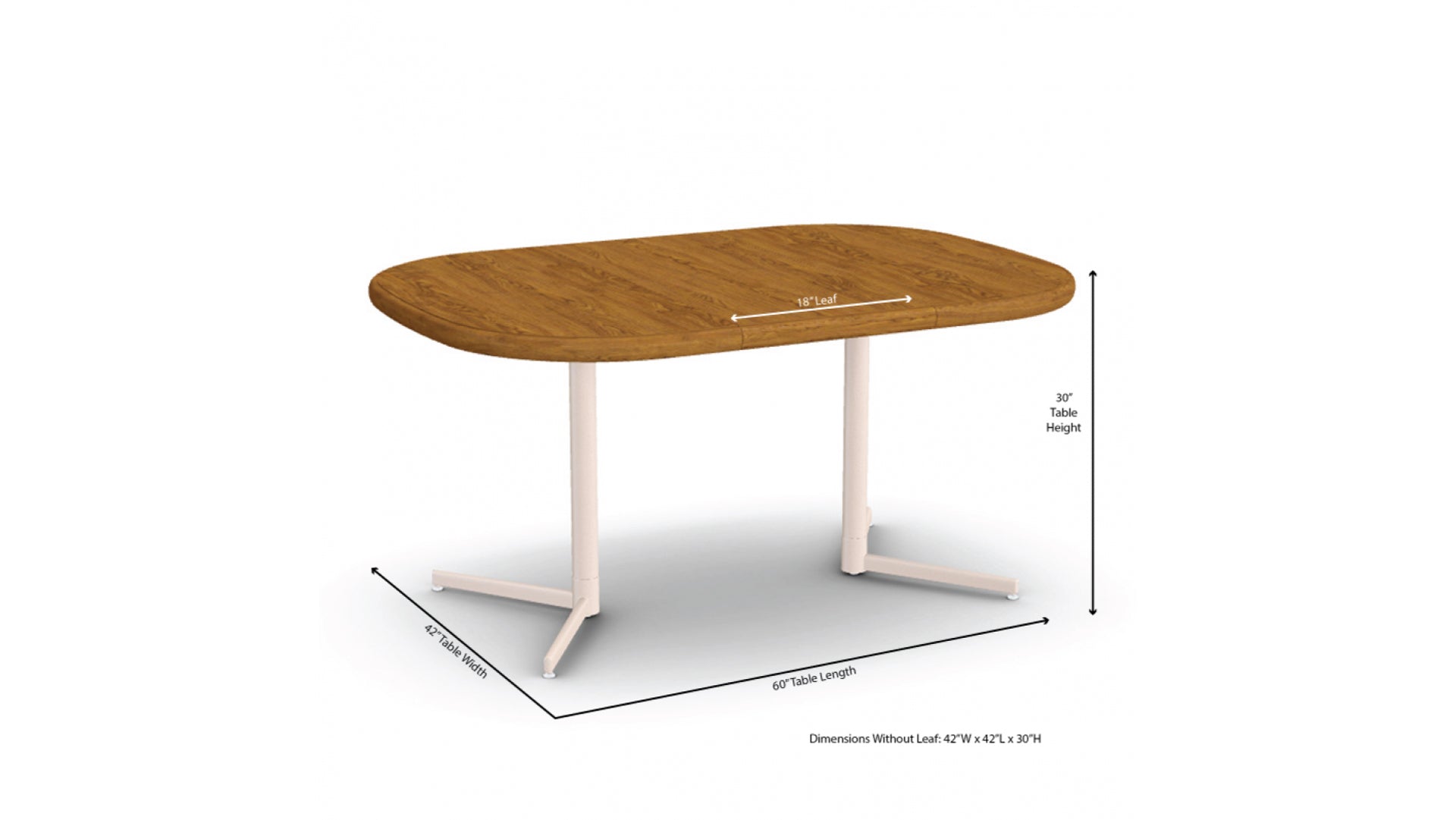 Chromcraft Carlisle Collection CD324-C498 Extendable High Pressure Laminate Dining Table