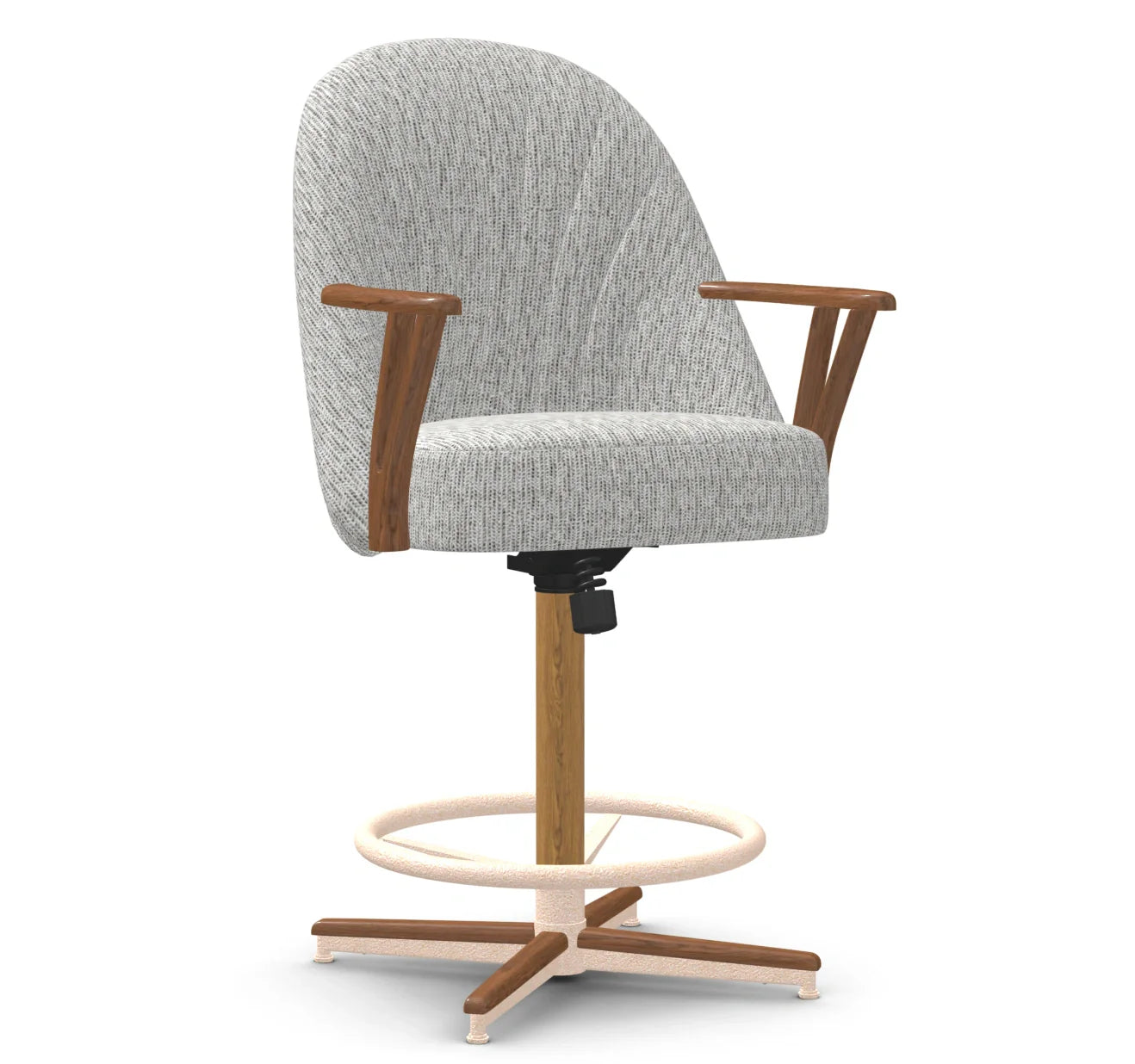 Chromcraft Bailey Collection CM127-CDS316 Swivel Tilt Counter Height Dining Stool