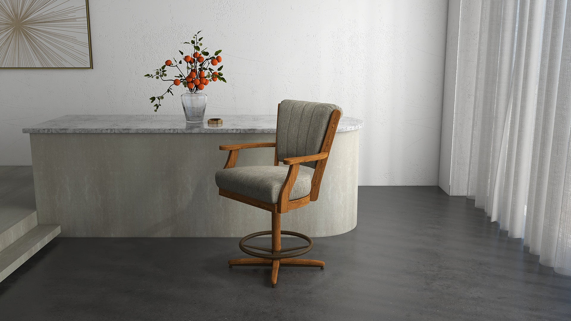 Chromcraft Cameron Collection CM178-CDS326 Swivel Counter Chair: Dining Perfection and Comfort