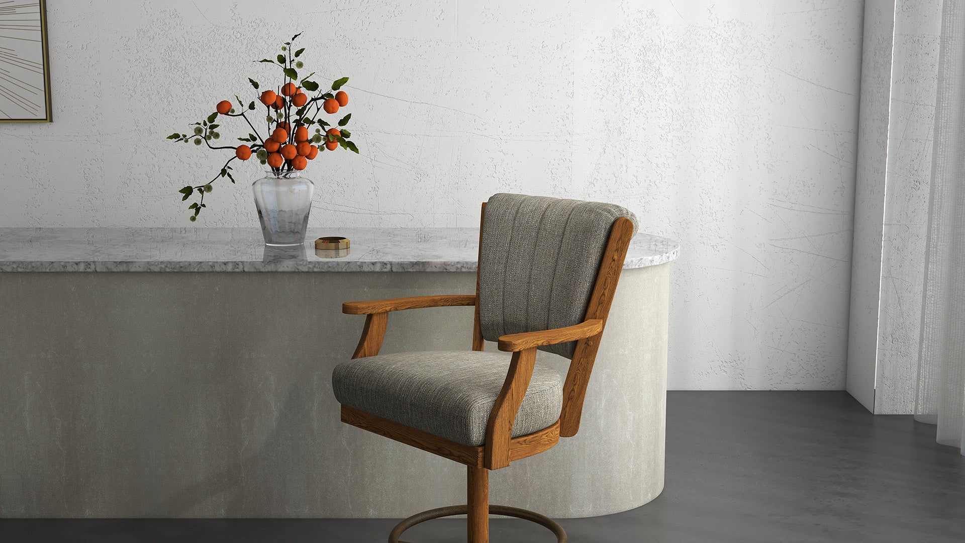 Chromcraft Cameron Collection CM178-CDS326 Swivel Counter Chair: Dining Perfection and Comfort
