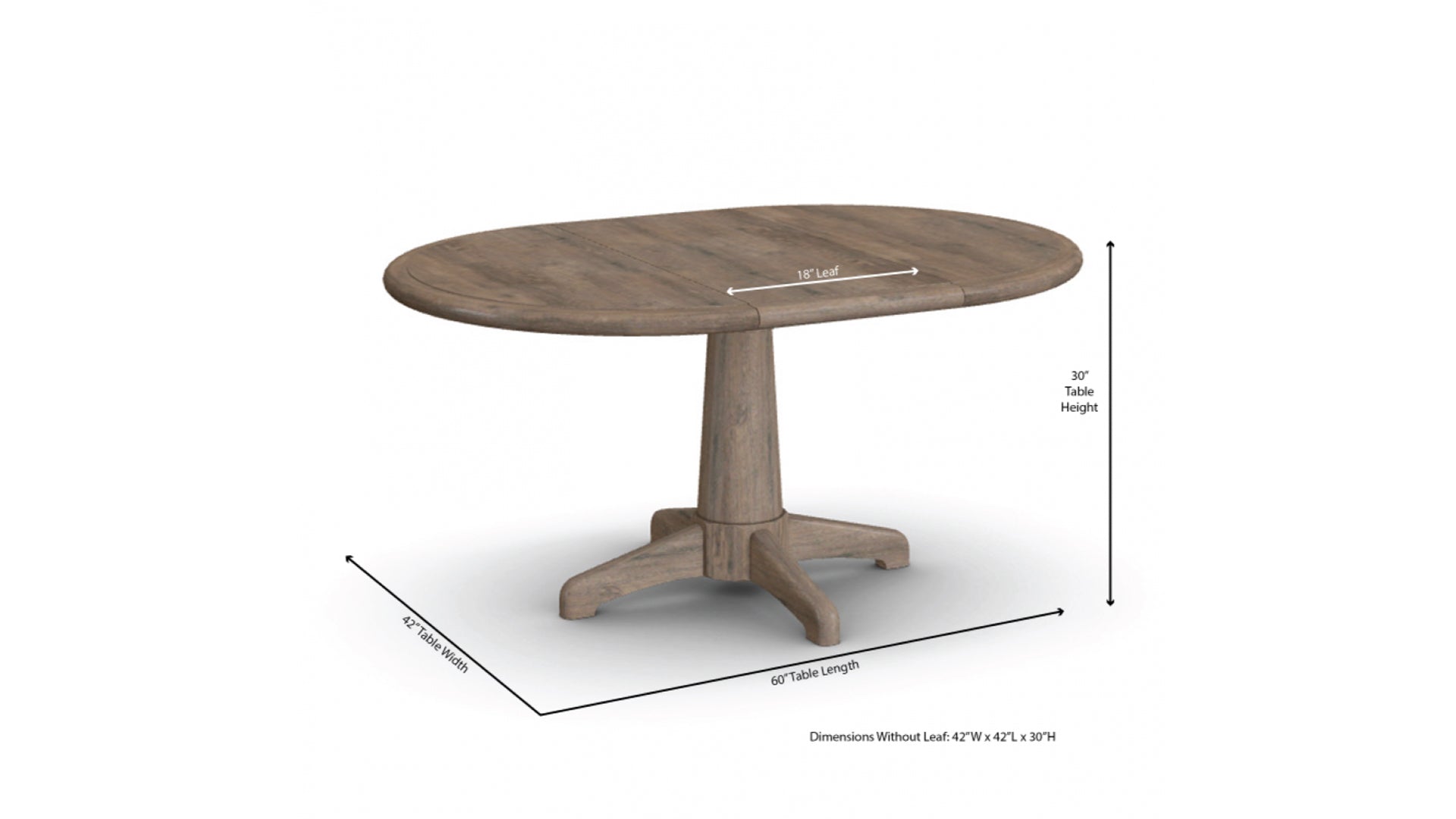 Harrison Collection CD4242-C4230 Extendable High Pressure Laminate Dining Table