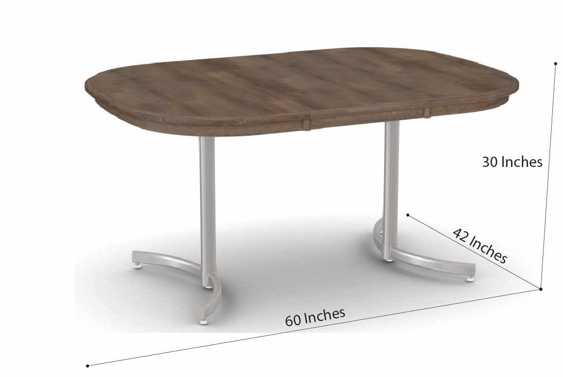 Kendall Collection KL324-KB01 Extendable High Pressure Laminate Dining Table