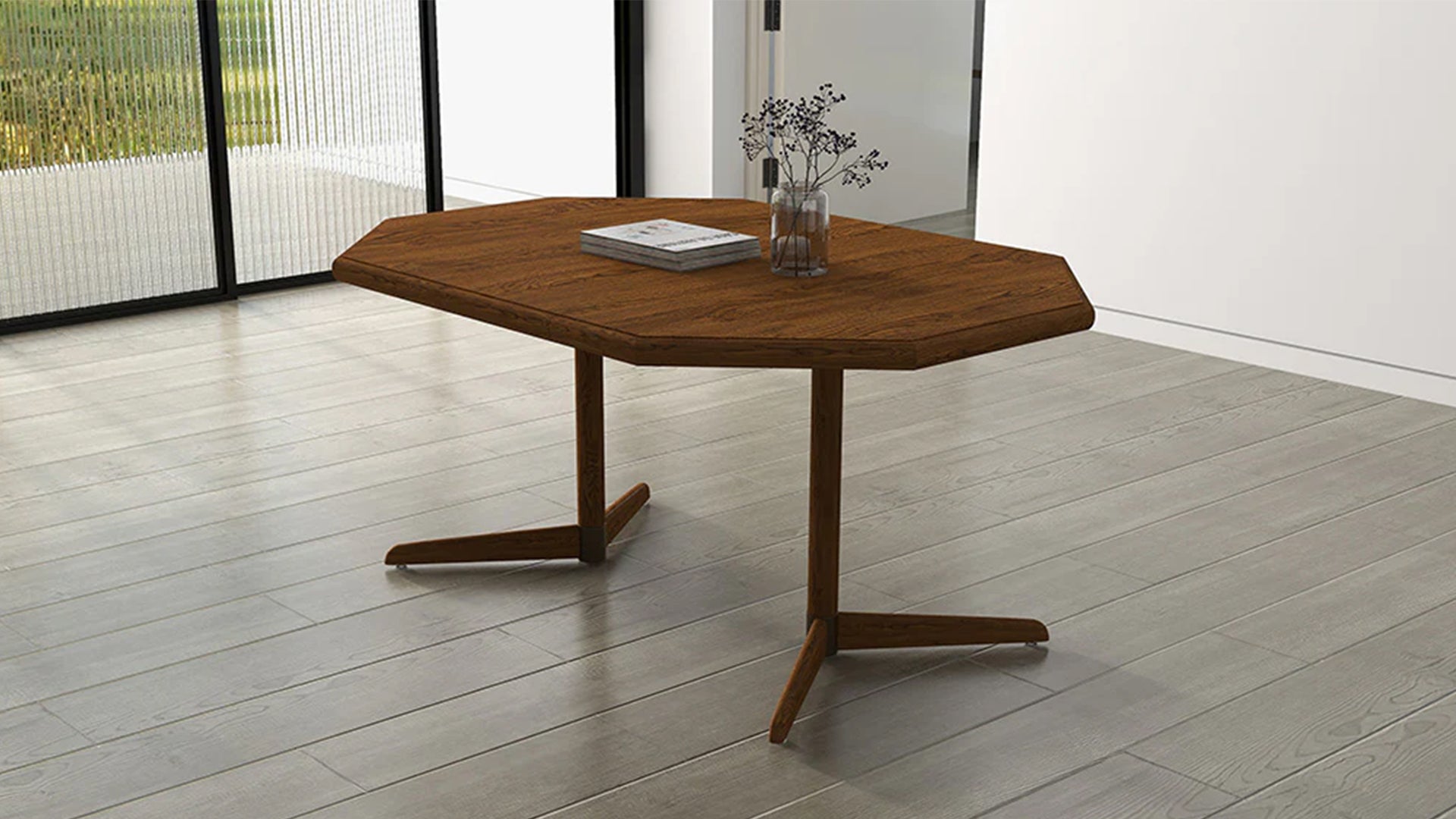 Hansford Collection CD154-DB40 Extendable High Pressure Laminate Dining Table