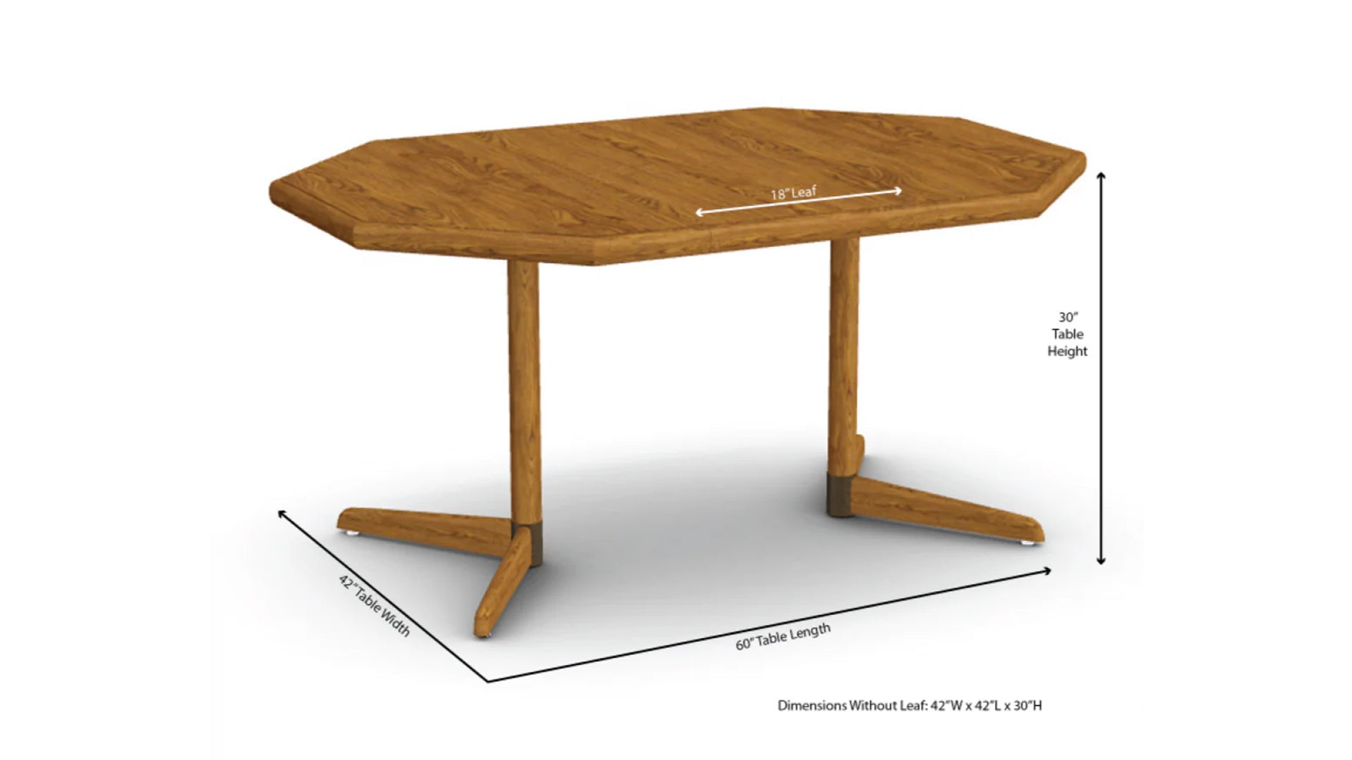 Hansford Collection CD154-DB40 Extendable High Pressure Laminate Dining Table