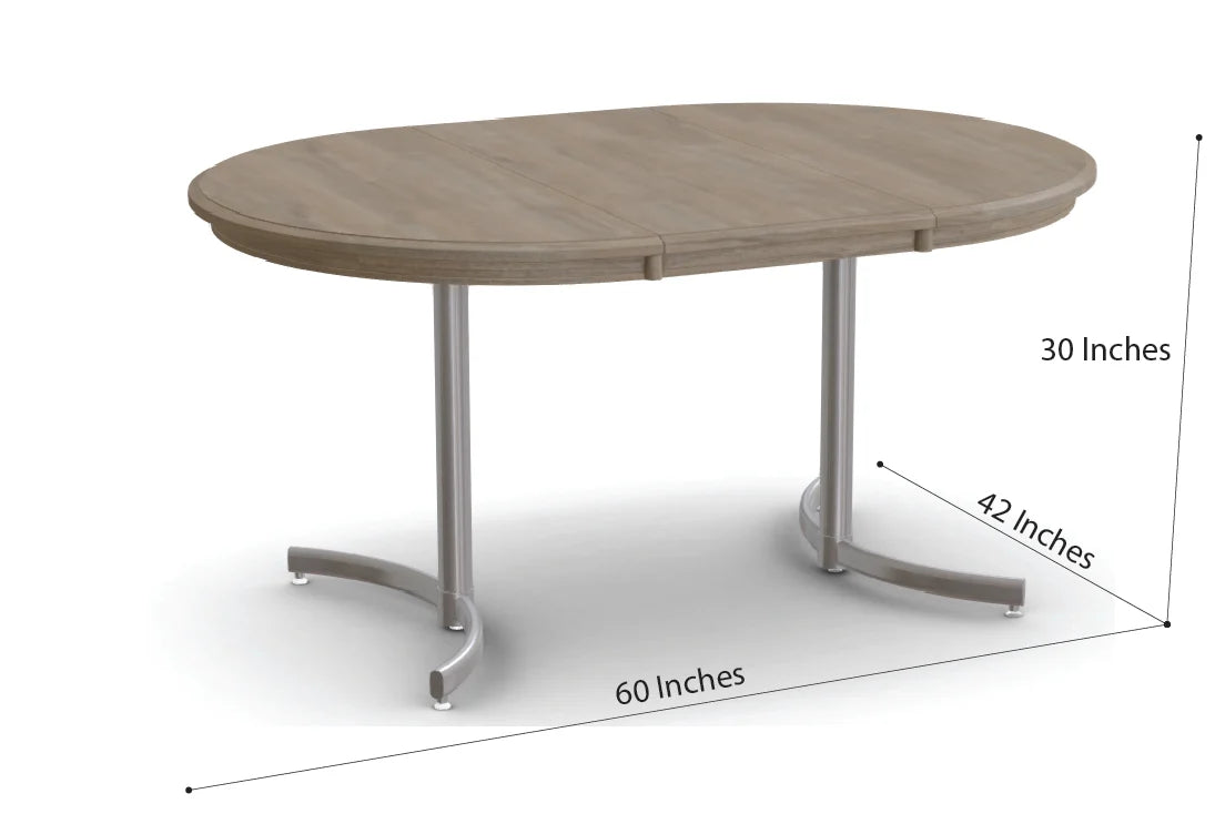 Chromcraft Marion Collection KL424-KB01 Extendable High Pressure Laminate Dining Table