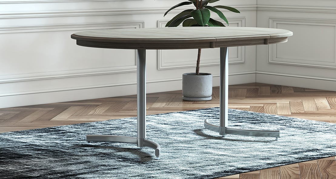 Chromcraft Marion Collection KL424-KB01 Extendable High Pressure Laminate Dining Table