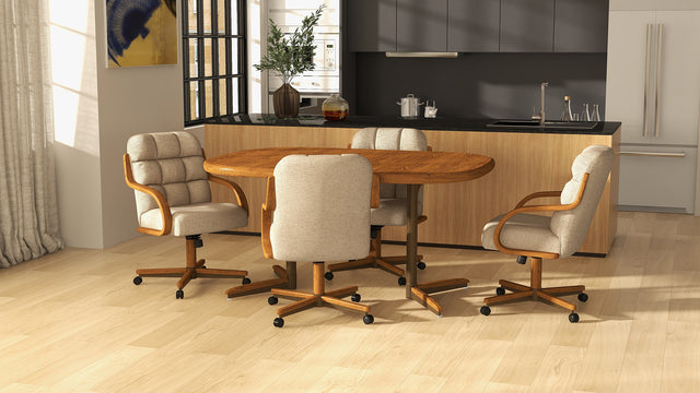 Swivel Dining Chairs with Casters | Chromcraft Home