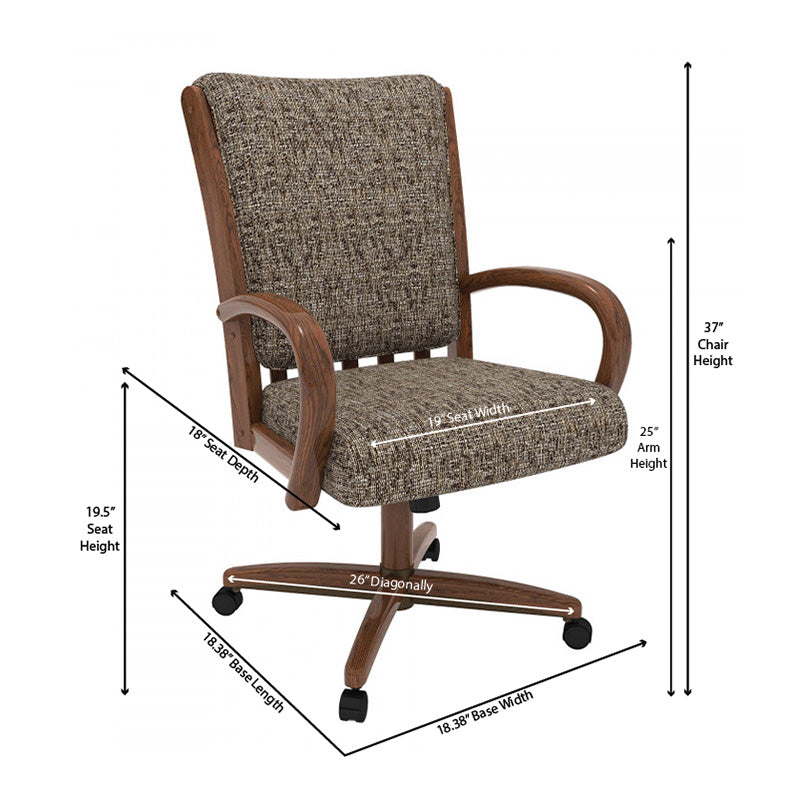 Chromcraft  Baylor Collection CM177 Quick Shipping Chair in Walnut Finish